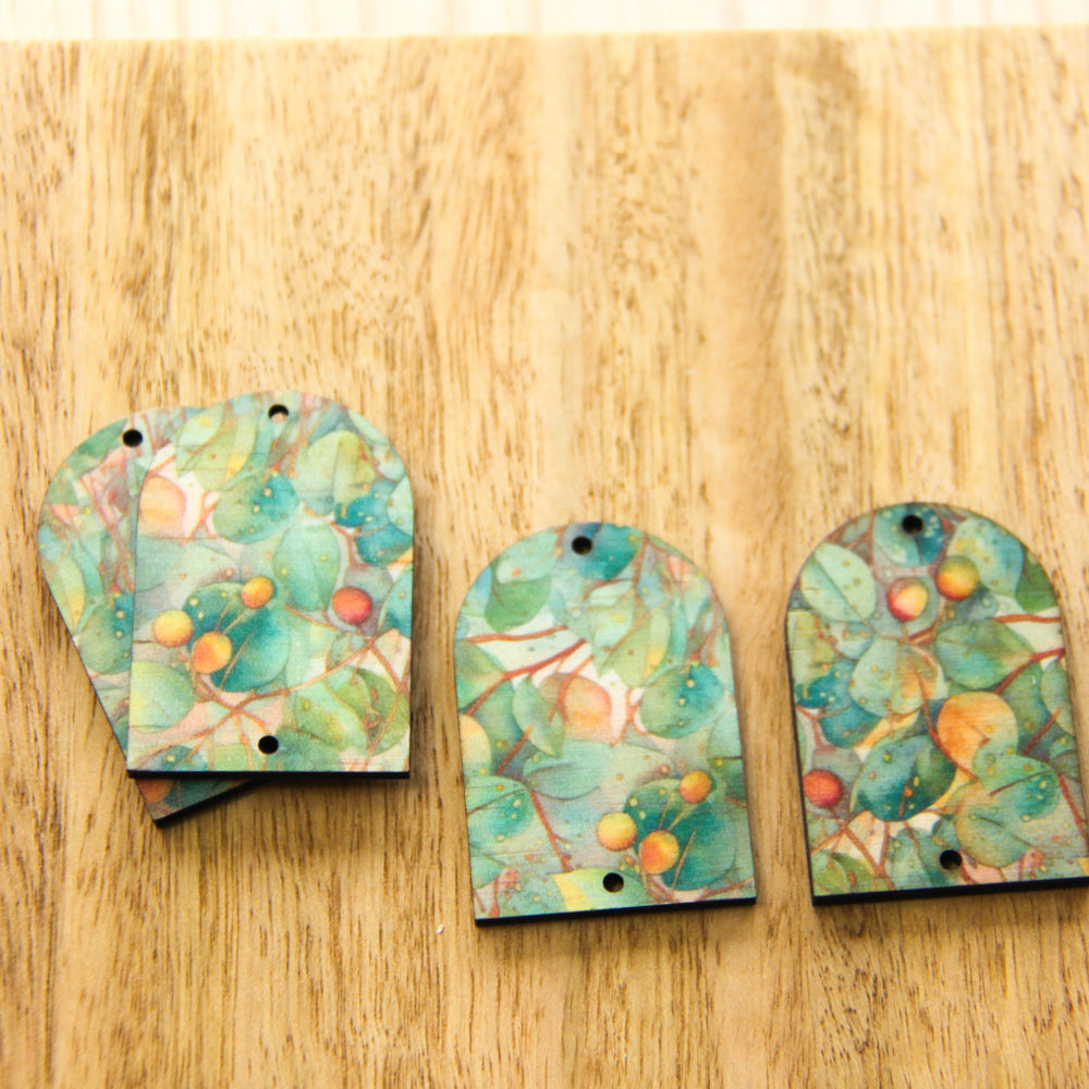 Arch Shape - 2 Holes -  Natural Look Print in Australian Native - 16