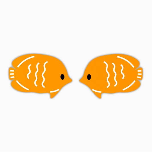 Tropical Fish Studs, Animal Acrylic Shape - earring findings for jewellery making