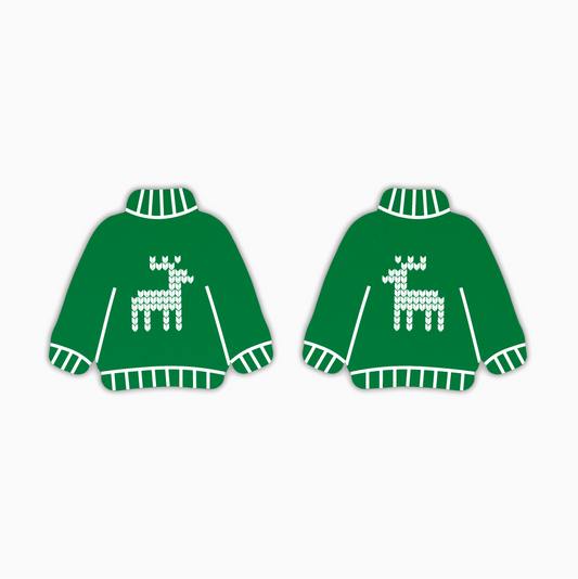 Ugly Sweater, Christmas Acrylic Shape - earring findings for jewellery making