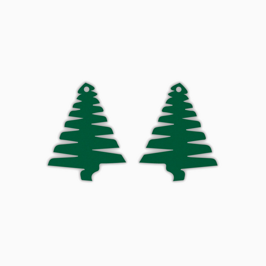 Zig Zag Tree, Christmas Acrylic Shape - earring findings for jewellery making