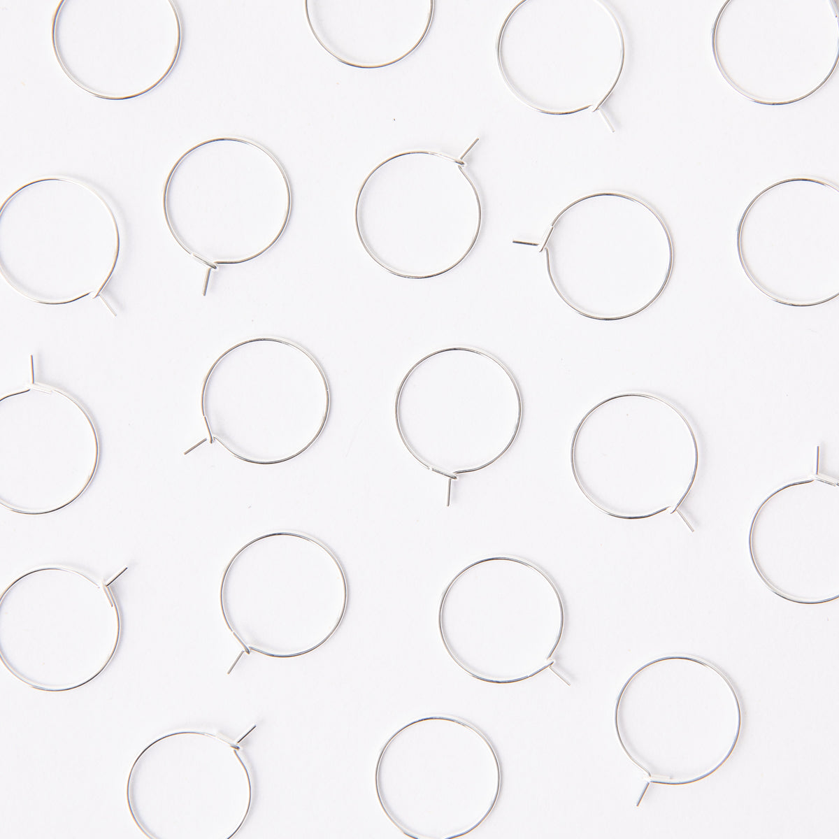 15mm Silver Hoop Earrings in Stainless Steel (304)