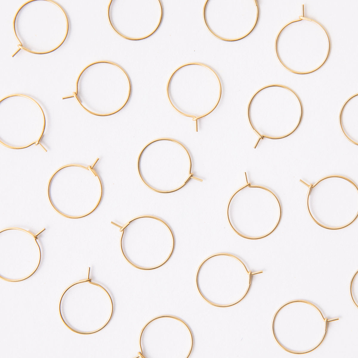 15mm Gold Hoop Earrings in Stainless Steel (304)