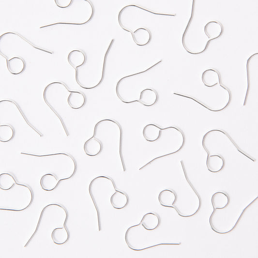 18mm Silver All In One Hook Earrings in Stainless Steel (304)