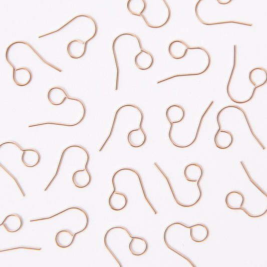 18mm Rose Gold All In One Hook Earrings in Stainless Steel (304)