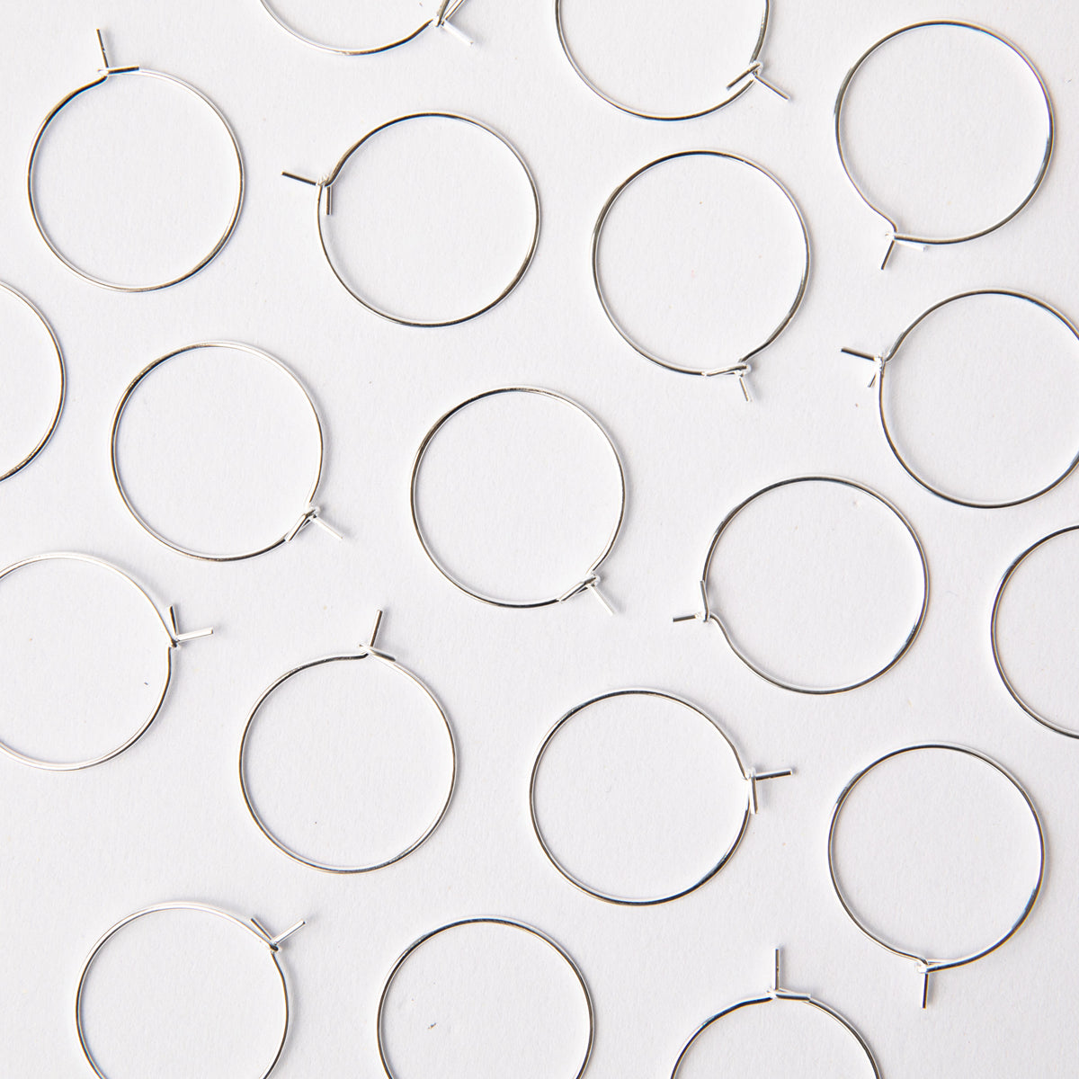 25mm Silver Hoop Earrings in Stainless Steel (304)