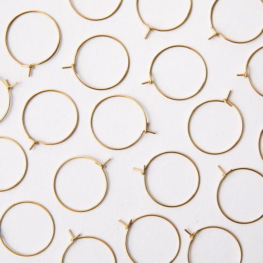 25mm Gold Hoop Earrings in Stainless Steel (304)