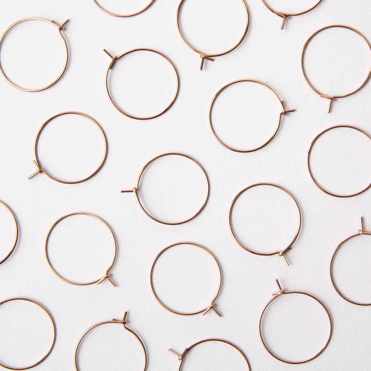 25mm Rose Gold Hoop Earrings in Stainless Steel (304)