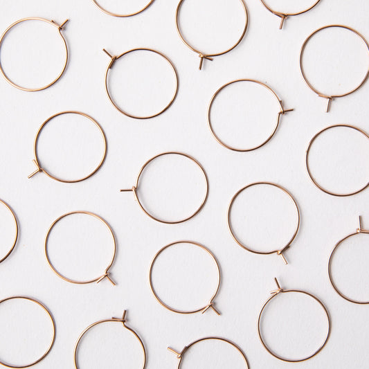 25mm Rose Gold Hoop Earrings in Stainless Steel (304)