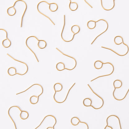 18mm Gold All In One Hook Earrings in Stainless Steel (304)