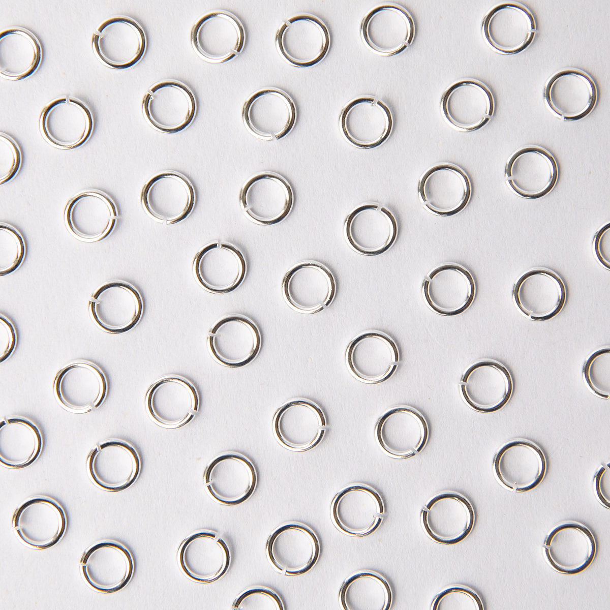 6mm Silver Stainless Steel Jump Ring (304) - earring findings for jewellery making