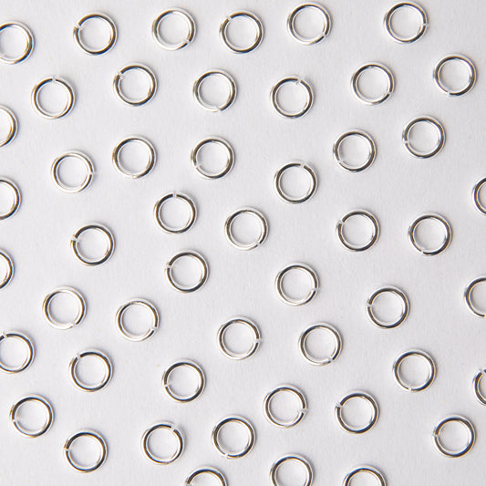 6mm Silver Stainless Steel Jump Ring (304) - earring findings for jewellery making