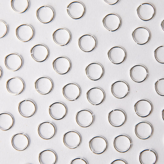 8mm Silver Stainless Steel Jump Ring (304) - earring findings for jewellery making