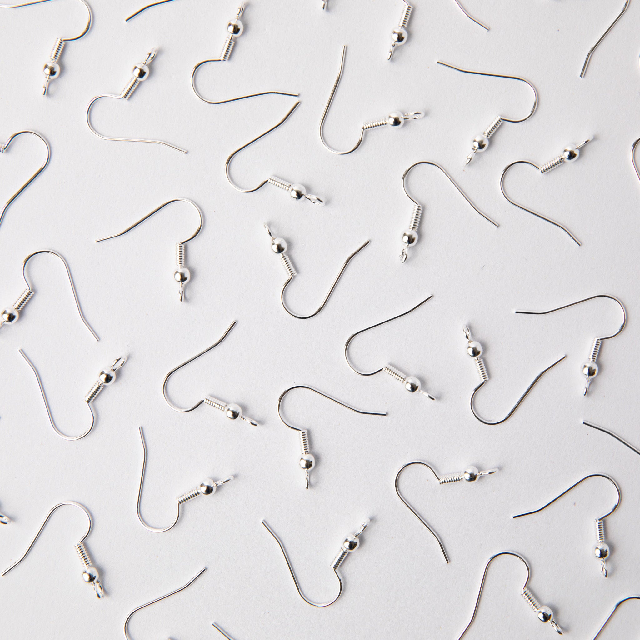 Silver Shepherd Hook Earrings -Surgical Steel (316L) 100 Pieces