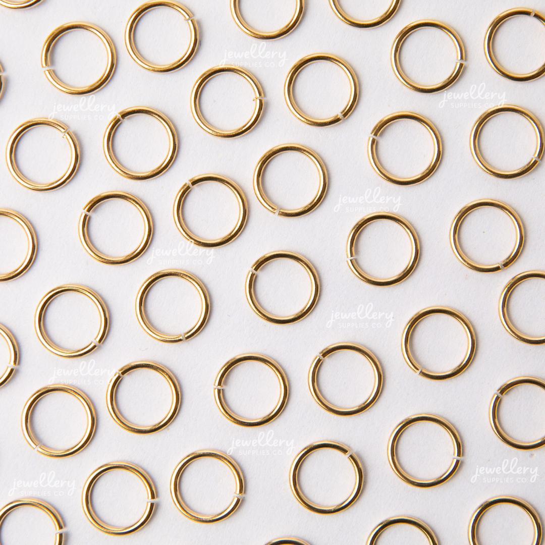 10mm Gold Stainless Steel Jump Ring Jewellery Supplies Co
