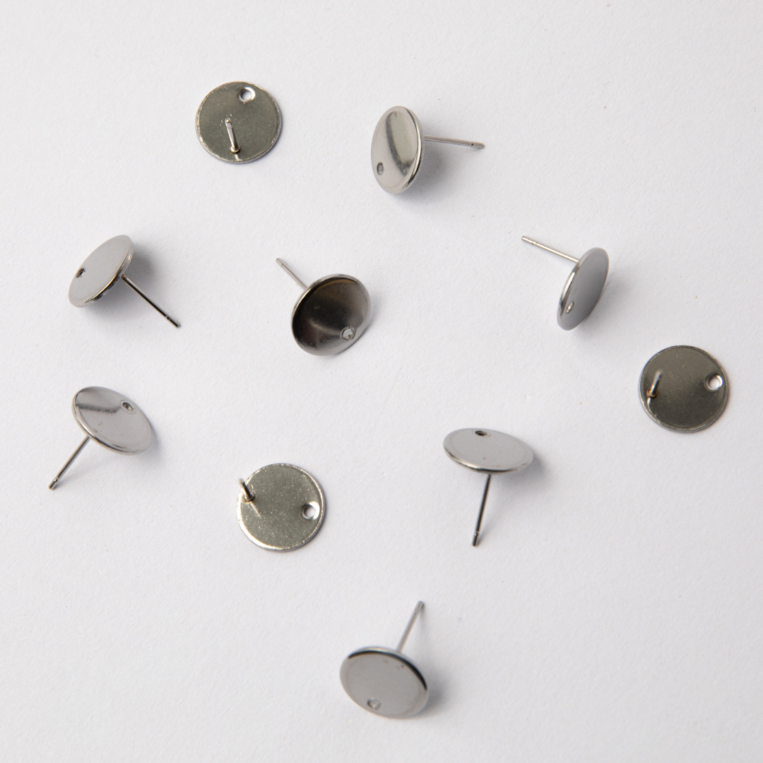 12mm Steel Circle Stainless Steel (304) Decorative Earrings