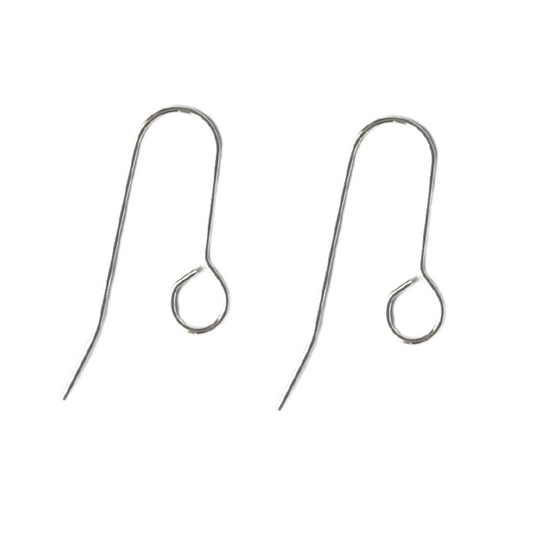 35mm Silver All In One Hook Earrings - Stainless Steel (304) - 20 pieces