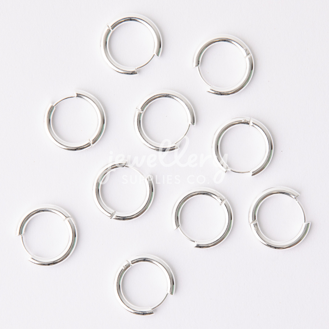 Sterling Silver Hoop Huggie Hoop Earring Findings Stainless Steel