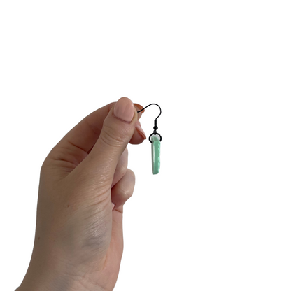Black Stainless Steel (304) Shepherd Hook Earrings - 100 pieces
