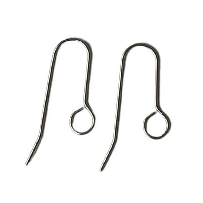 35mm Steel All In One Hook Earrings - Stainless Steel (304) - 20 pieces