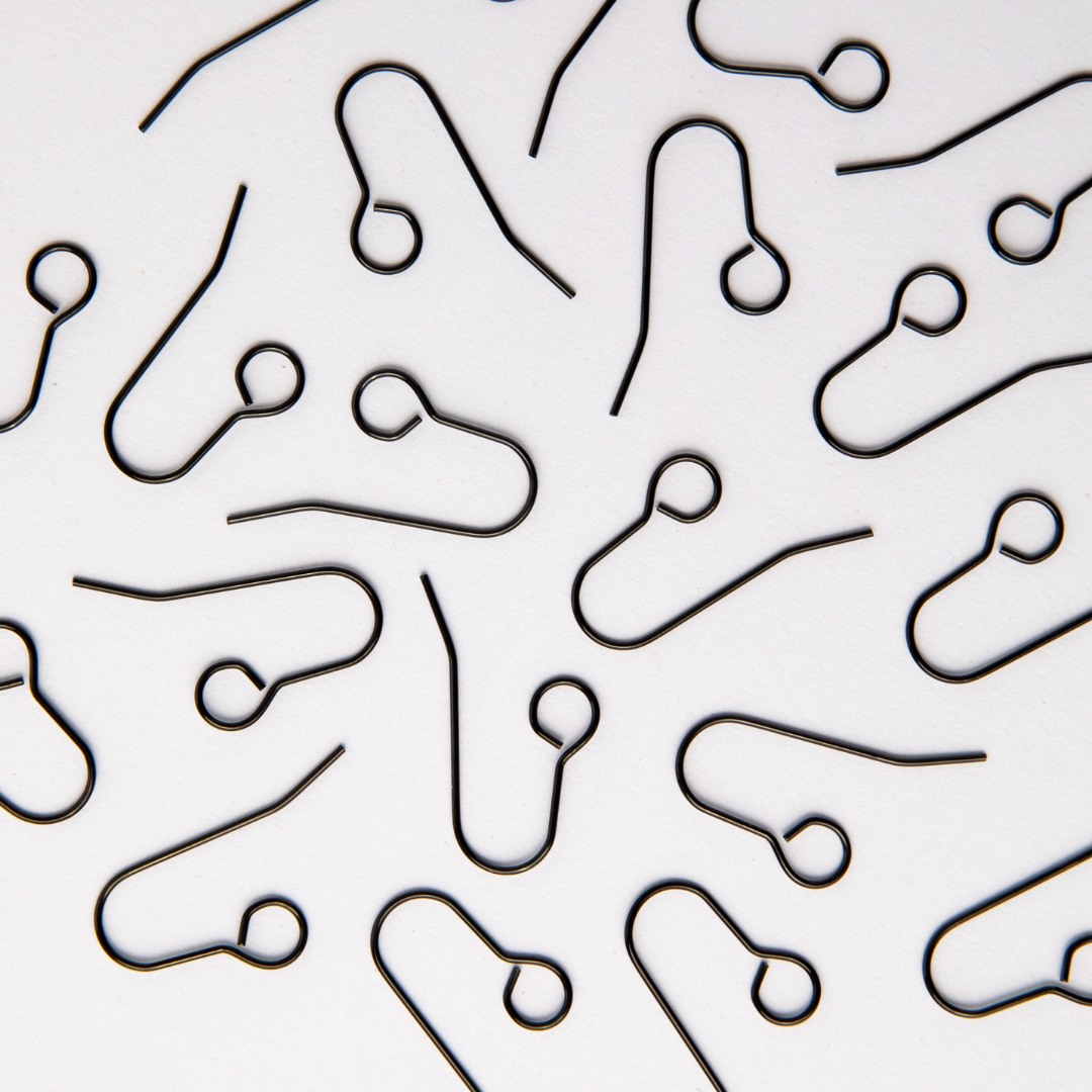 30mm Black All In One Hook Earrings in Stainless Steel (304)