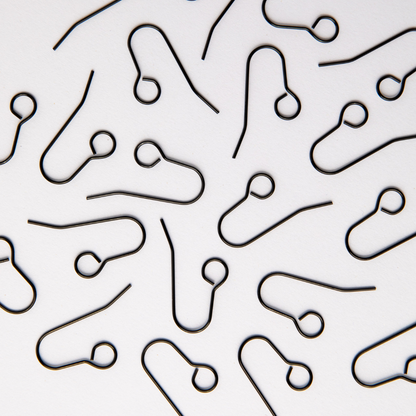 30mm Black All In One Hook Earrings in Stainless Steel (304)