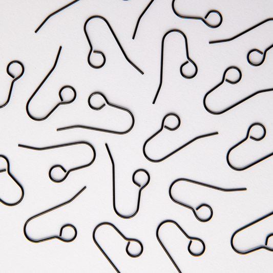 30mm Black All In One Hook Earrings in Stainless Steel (304)