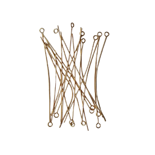 60mm Rose Gold Stainless Steel Eye Pins - earring findings for jewellery making