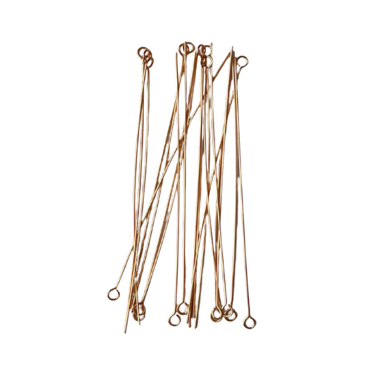 70mm Rose Gold Stainless Steel Eye Pins - earring findings for jewellery making
