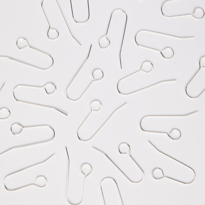 40mm Silver All In One Hook Earrings in Stainless Steel (304)