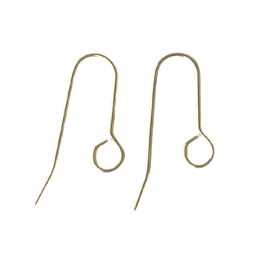35mm Gold All In One Hook Earrings - Stainless Steel (304) - 20 pieces