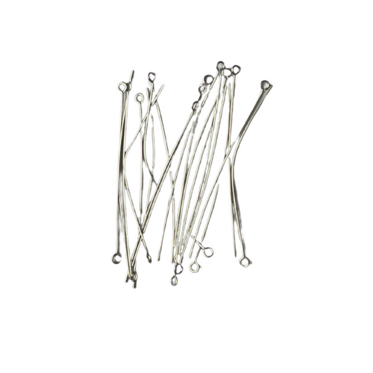 60mm Steel Stainless Steel Eye Pins - earring findings for jewellery making