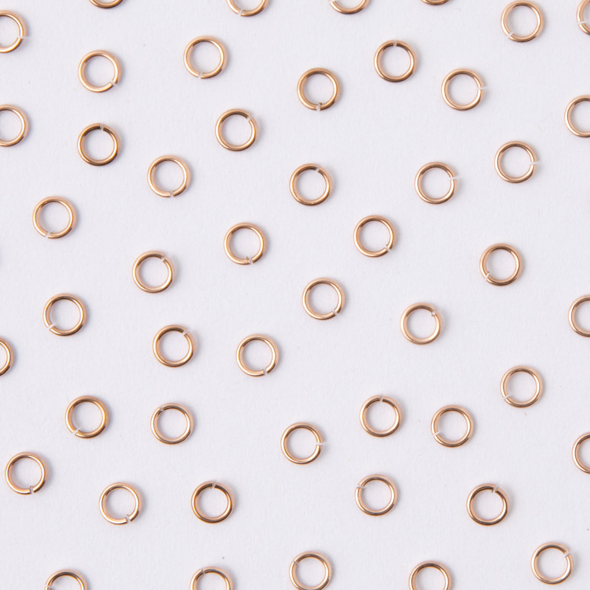 6mm Rose Gold Stainless Steel Jump Ring (304) - earring findings for jewellery making