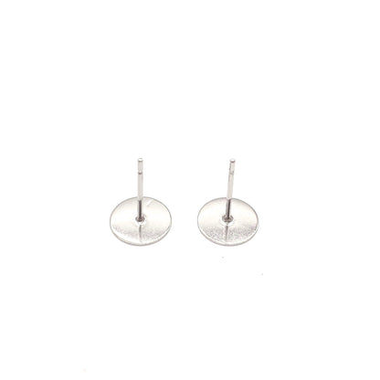 8mm Earring Posts - Stainless Steel (304) - 100 pieces