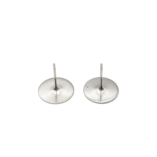12mm Earring Posts - Stainless Steel (304) - 100 pieces