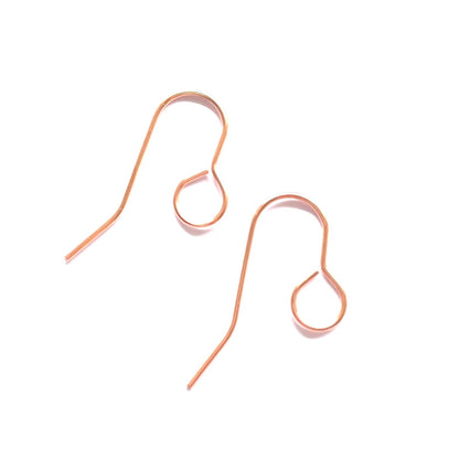 24mm Rose Gold All In One Hook Earrings - Stainless Steel (304) - 20 Pieces