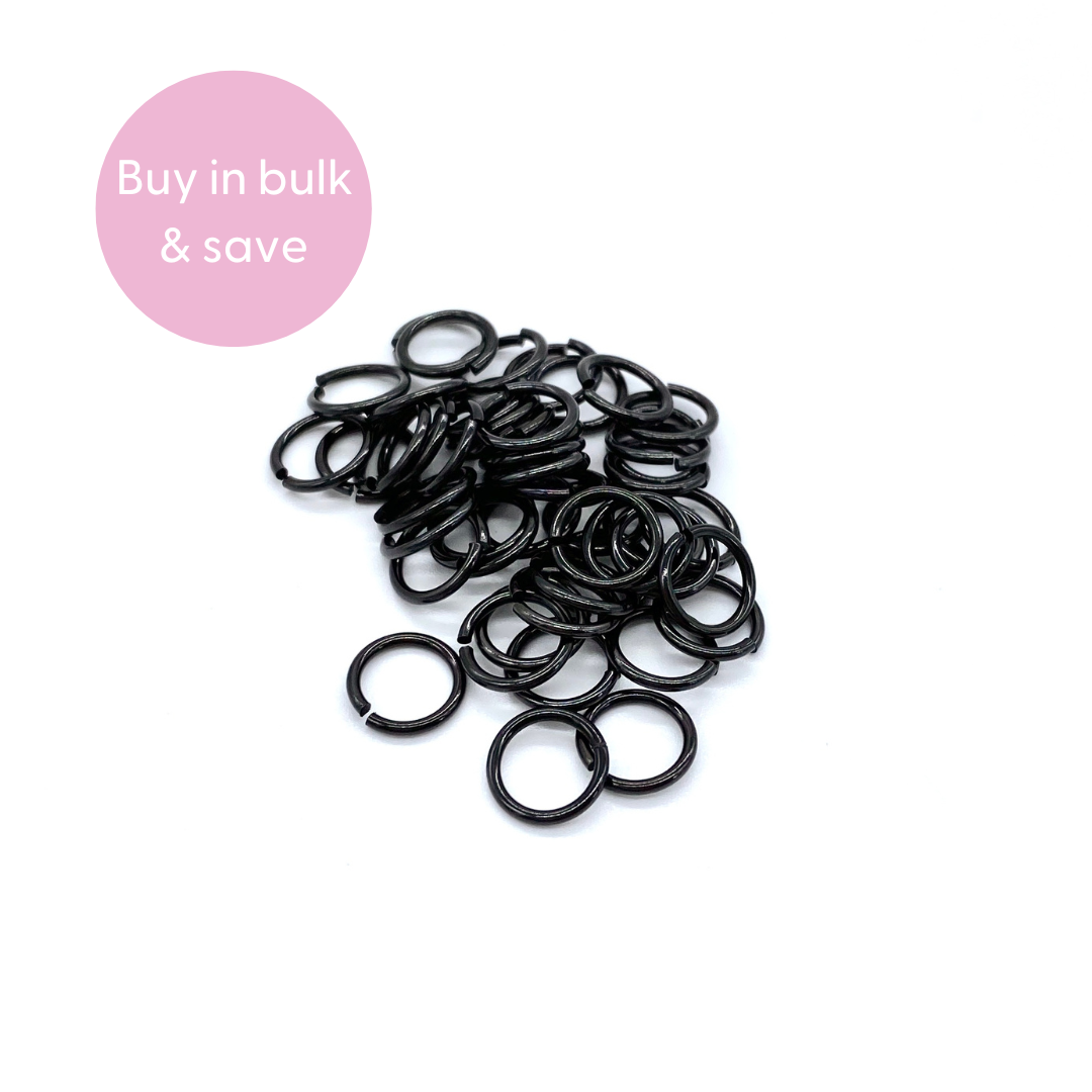 Black stainless steel jump rings deals