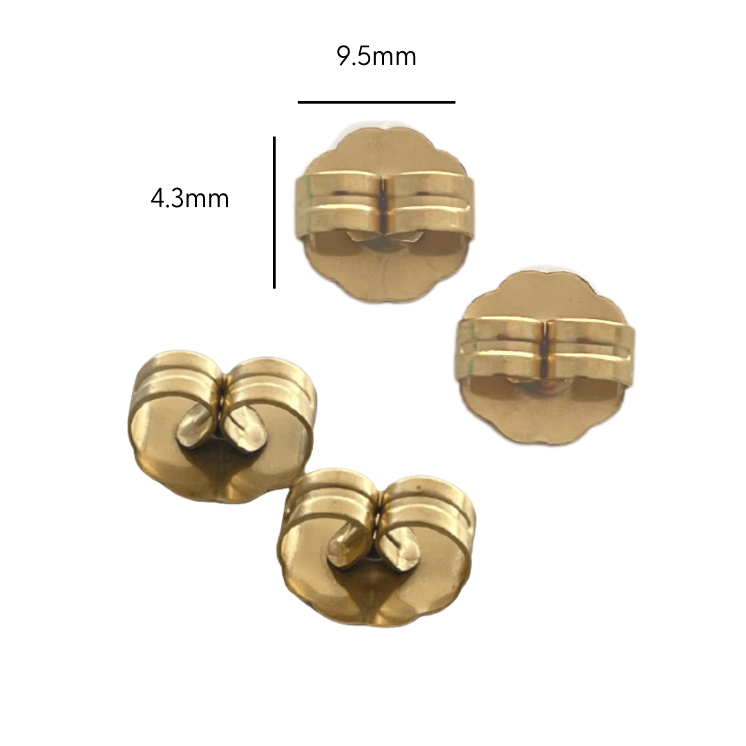 Gold Large Butterfly Stainless Steel (304) Earring Backs - 100 pieces