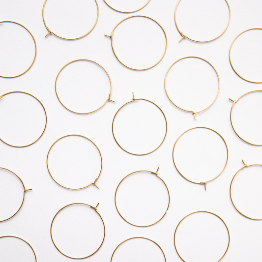 30mm Gold Hoop Earrings in Stainless Steel (304)