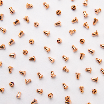Rose Gold Bullet Earring Backs in Stainless Steel (304)