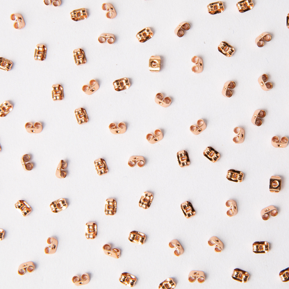 Rose Gold Butterfly Earring Backs in Surgical Steel (316L)