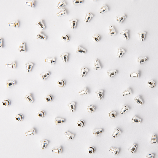Silver Bullet Earring Backs in Stainless Steel (304)