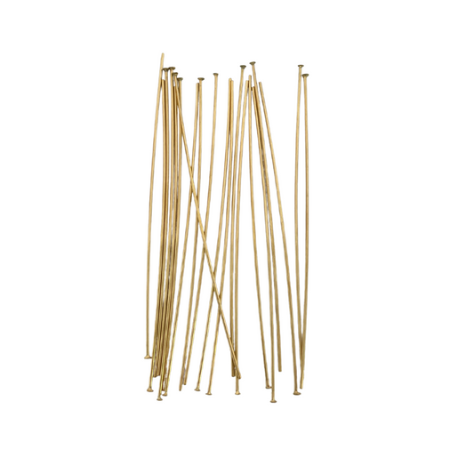 70mm Gold Stainless Steel Head Pins - 20 pieces - SECONDS