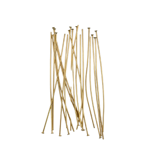 60mm Gold Stainless Steel Head Pins - earring findings for jewellery making