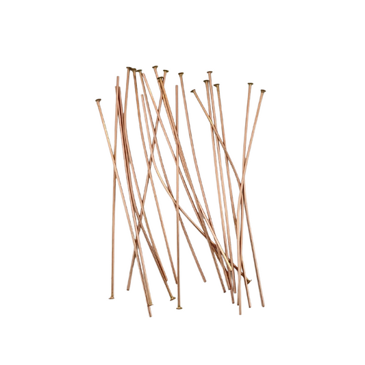 60mm Rose Gold Stainless Steel Head Pins - earring findings for jewellery making